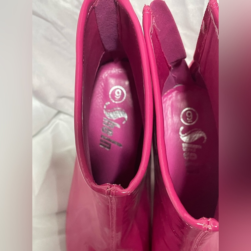 Shein Hot Pink heeled boots Size 9 - Picture 2 of 9